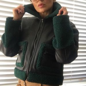 Silence and Noise leather aviator pilot jacket